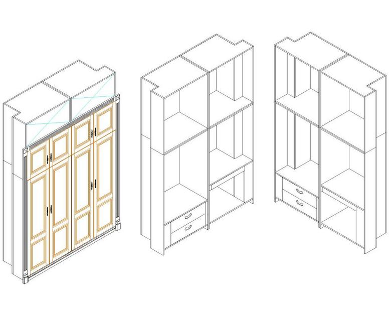 柜子设计图,沙发后面的柜子设计图